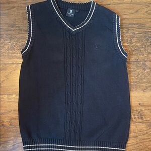 Ralph Lauren Polo Sport Cableknit Vest Black and Cream